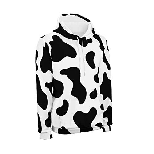 SEPTYK Cowhide Milk Cow Print Hoodie And Sweatpants Set Pullover Tracksuit Drawstring For Casual Unisex3