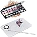 Sinen Professional Stainless Steel Makeup Palette Cosmetic Palette with Spatula Tool For Nail Art Eye Shadow Eyelash Makeup Professional Pigment Blending（6 x 4 Inch Sliver）