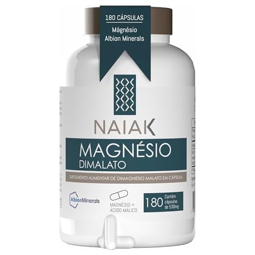 Magnésio Dimalato Naiak 180 Cápsulas