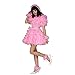 GOceBaby Women Sissy French Maid Lockable Organza Puffy A Line Dress Uniform Crossdress (3X-Large) Pink