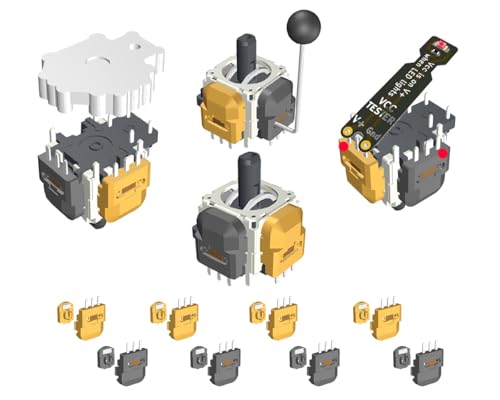 ElecGear Hall Joystick and Desoldering Heating Plate Kit for Controllers – 4X Hall Effect Control Stick + 8X Additional Sensor + VCC Tester + Replacement Repair Mod Tool