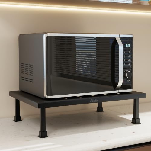 Image of Microwave Oven Stand for Kitchen Platform /Heavy Duty Metal Microwave Stand /Kitchen Countertop Storage Rack for Oven, OTG & Appliances (Black)