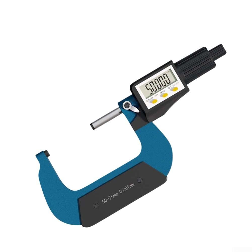Micrometro esterno ad alta precisione realizzato in acciaio al carbonio resistente alla ruggine con vite in lega liscia per una misurazione accurata del diametro di 25-50 mm (50-75 mm)