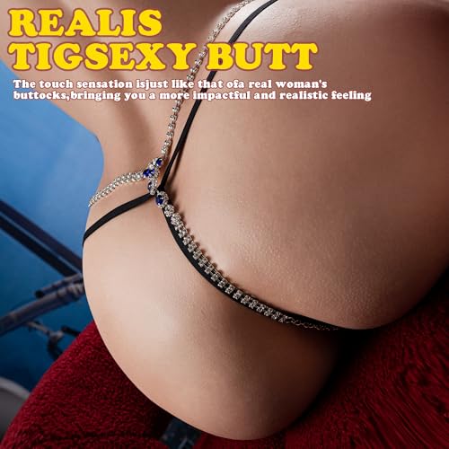 Image of 38LB Full-Size Sex Doll Male Sex Toys for Men, 100% Silicone Pocket Pussies Male Masturbator Realistic Female Adult Toy Torso Butt Stroker Ass with Tight Viginal and Anal Chanel