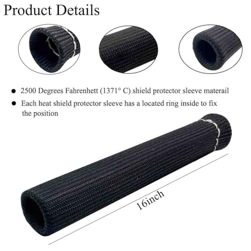 8 peças 2500° Botas de fio de vela de ignição capa de proteção térmica botas de arame manga protetor