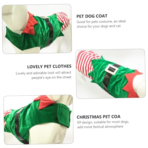 Disfraz de Elfo para Perro Talla XL Verde Navidad miniatura 7