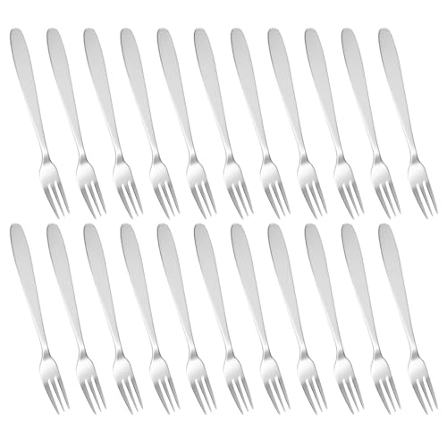 36 Stück Kuchengabeln Set, Dessertgabeln Set, 13cm (5.1 inch) Edelstahl Kleine Gabeln, Edelstahl Gabeln, Elegantes & Modernes, für Zuhause, Restaurant, Partei, Im Freien, Spülmaschinenfest (Silber)