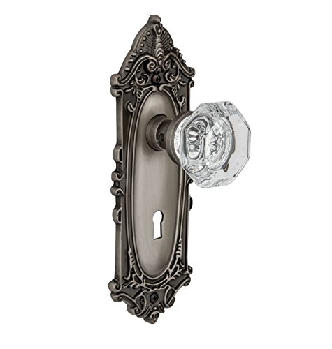 Nostalgic Warehouse Victorian Plate with Keyhole Waldorf Knob, Privacy - 2.375