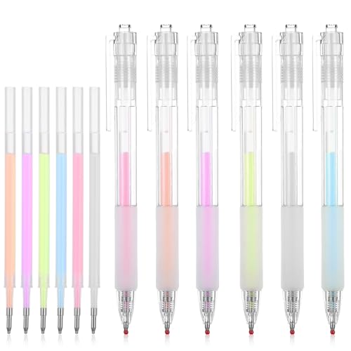 Hpmjz 12 Pcs Quick Dry Glue Pen Fine Tip Ballpoint Roller Stick Pens