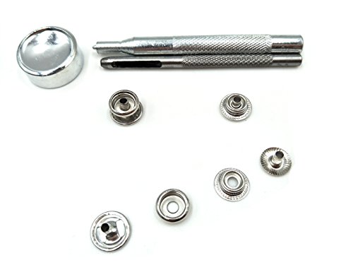Inneotc 90 Sets - 12Mm(1/2") Metal Gunmetal Black Plated Steel Snaps Fastener Leather Rapid Rivet Button Sewing With Seting Tool (12Mm, Mixed) #TOP2