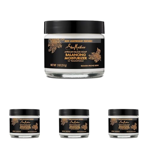 SheaMoisture Balancing Moisturizer for Dry Skin African Black Soap with Shea Butter 2 oz (Pack of 4)