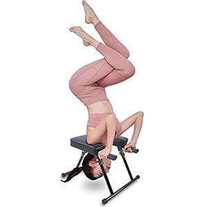 Brrnoo Yoga hoofdstand kruk, inklapbare inversiestoel multifunctionele fitness yoga hoofdstand stoel inversiebanken voor thuis fitness hoofdstandtraine