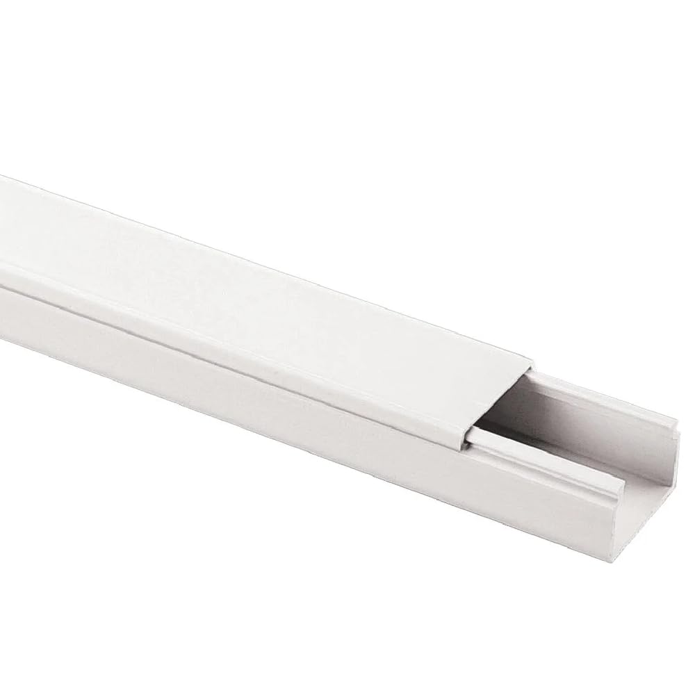 20 metri Canalina passacavi 30x30mm, 10 barre da 2 mt, bianco, mini canala, minicanalina, condotto passacavi, in plastica PVC, per cavi, fili elettrici, fissaggio a parete, coperchio frontale