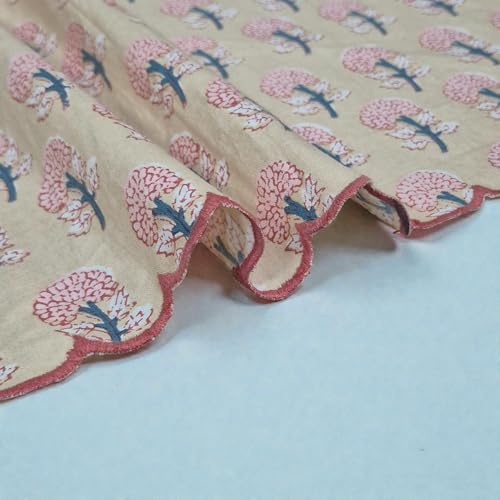Servilletas de tela 100% algodón 16"x16" set x6 beige rosa miniatura 2