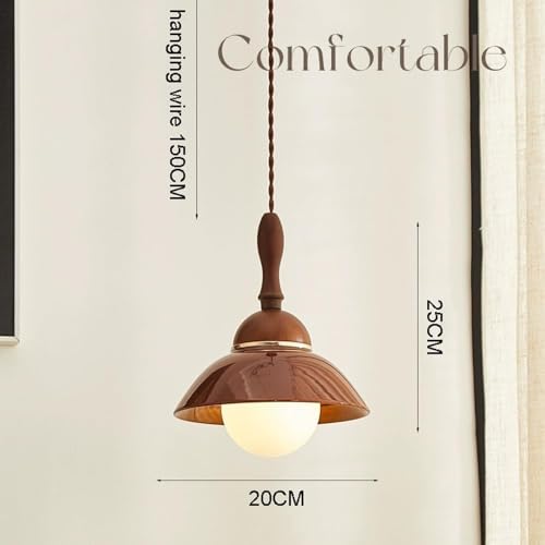 Lámpara colgante de madera japonesa de diseño minimalista para espacios zen 3