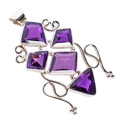 Collier améthyste naturelle argent 925 anti-ternissement