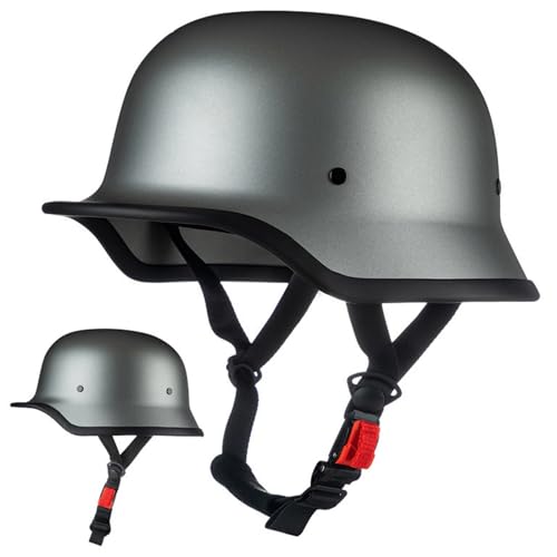 Casco de motocicleta vintage estilo alemán retro de cara abierta para scooter y cruiser
