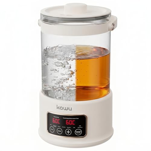 Image of Kawu Electric Kettle, 7-in-1 Hot Water Dispenser Health Pot for Tea Coffee | 2.5L Glass Tea Kettle with Temperature Control, 24H Keep Warm, BPA Free, Water Warmer for Home Office Kitchen