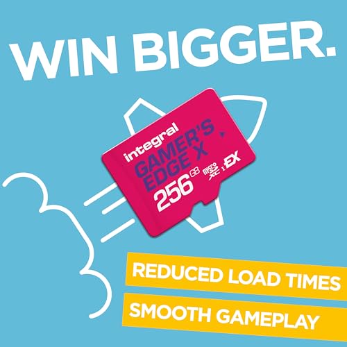 Image of Integral 256GB Gamer's Edge X Micro SD Express Card for Nintendo Switch 2, up to 890MB /s Read, 750MB /s Write, 4K Video, A2, NVMe PCIe, High-Speed Gaming, Ultra-Fast Storage