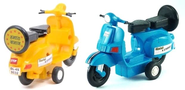 OFFPHATE Plastic Toy Combo of 2 Scooty Chetak Scooter Toys Two Wheeler, Pack of 2, Pull Back Toy, Weight Around 100 Grams & Length 20 CM. Color. (Mix) (B0BMPMF7SX) Amazon Price History, Amazon Price Tracker