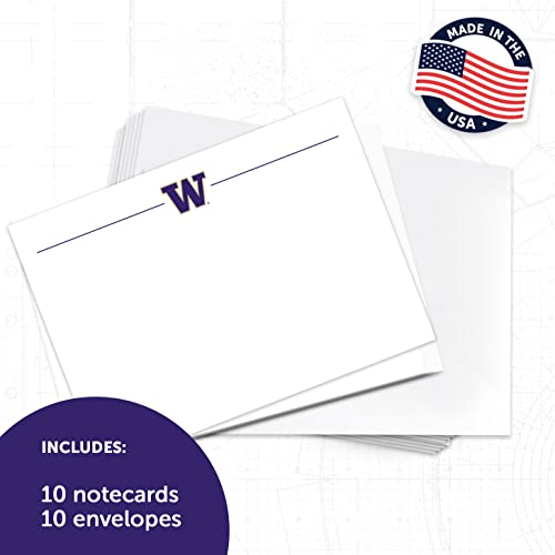 Image of Desert Cactus University of Washington Notecards 10 Pack Stationery Cardstock Includes Envelopes Memo Party Thank You (Notecard 1a)