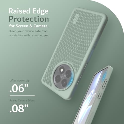 Image of TUDIA [MergeGrip Designed for OnePlus 13R Back Cover 5G (2025) - [Military Grade Drop Tested] Dual Layer Shockproof Slim Rugged Tough Heavy Duty Protective Phone Case - Green Lily
