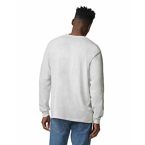 Gildan Men's Ultra Cotton Long Sleeve T-Shirt, Style G2400, Multipack, Ash Grey (3-Pack), 2X-Large