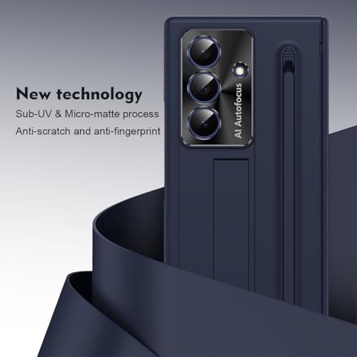 Coque Samsung Z Fold 7 pour éviter les rayures d'écran avec support béquille bleu - 2