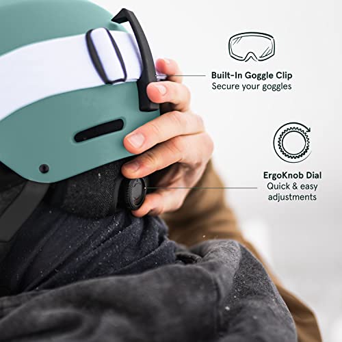 Retrospec Comstock Ski & Snowboard Helmet For Adults - Durable Abs Shell, Protective Eps Foam & 10 Cooling Vents - Adjustable Fit For Men & Women - Matte Blue Ridge, Medium #TOP2