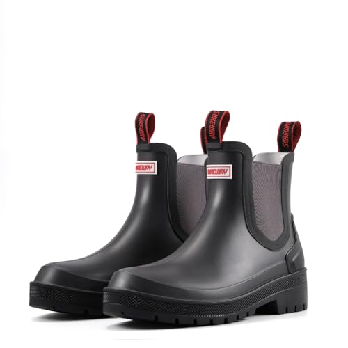 Best Boots for Slushy Streets: Top Picks for Winter 13 SUREWAY Women's Short Ankle Rain Boots,Waterproof Rubber Garden Shoes,Slip Resistant Chelsea Rain Boots For Ladies,Grey,Size 9