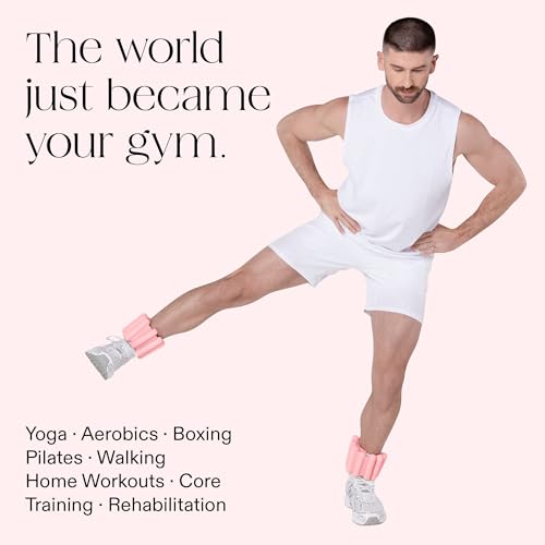 Image of Bala Bangles Wrist & Ankle Weights for Women & Men - Adjustable Weighted Bands - Soft Silicone Arm & Leg Weights for Pilates, Yoga, Walking, Barre, Home Workout & Strength Training Exercise