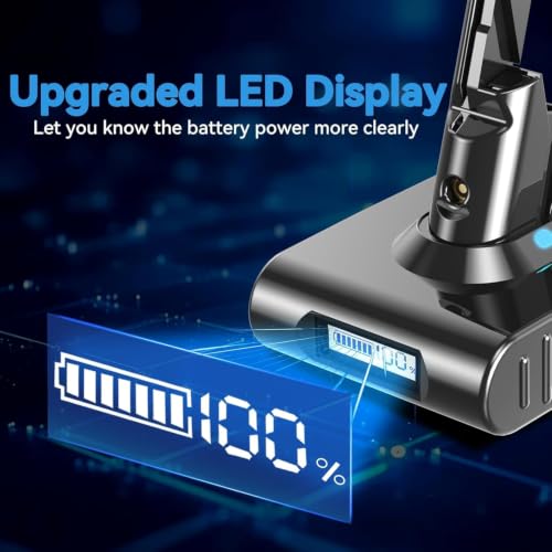 Image of Bonadget New LCD Display 7000mAh V7 Battery Replacement for Dyson V7 Animal Battery for Dyson SV11 Motorhead Trigger Absolute HEPA Cordless Vacuum(Not for Model V6, V8, V10, V11)