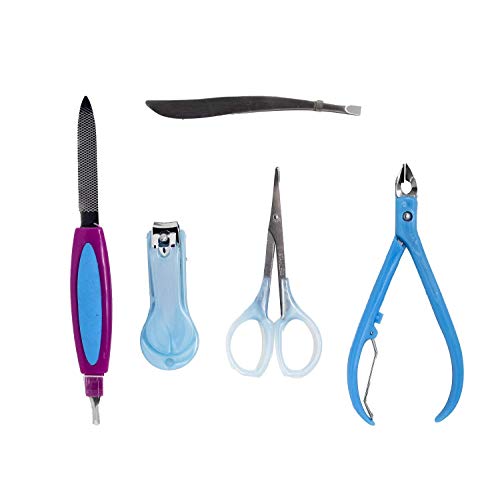 Ekan Set Of 5 Pcs Manicure Foot Care File Set Pedicure Tools For Saloon Home Use (Color Desgin Will Send Be Randomly)
