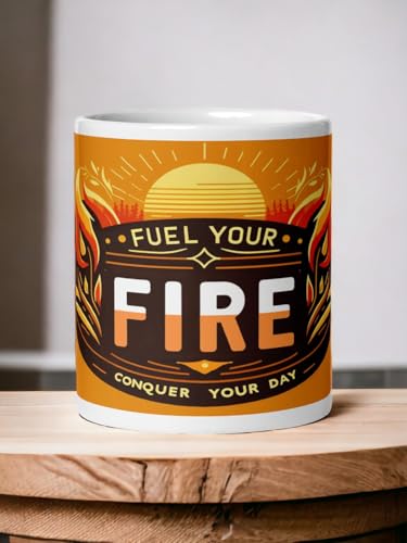 Image of Better Gift Flowers Fuel Your Fire Mug, Round Shaped Multicolor Themed Coffee Mugs, Mug for Gifting, Gifting Items for Family, Friends & Closed Ones