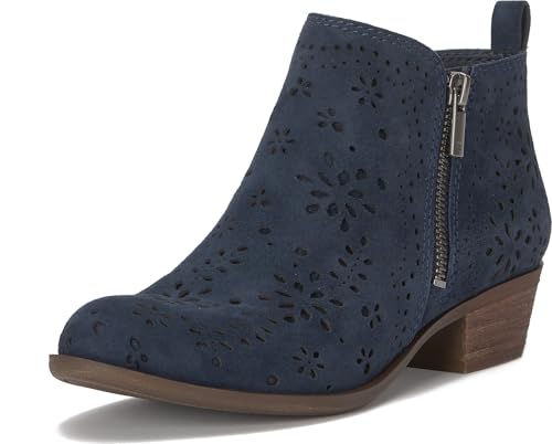 Lucky Brand Basel Bootie, Navy Blazer, 5.5