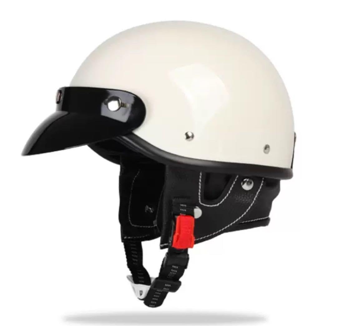 Amazon.co.jp: ポリヘル M バイク ワンタッチ式 白 ヘルメット