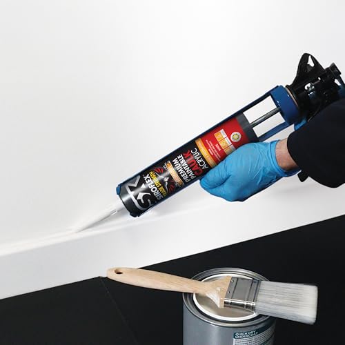 Image of SX White Premium Paintable Caulk Acrylic - Premium Quality Acrylic for Sealing Gaps & Cracks - Long Lasting Flexible Seal - Interior and Exterior Use - Overpaintable - 310ml