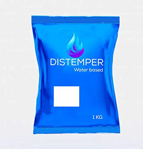 Image of TIELO Distemper Multi Surface Paint for Interior and Exterior, 1 Kg, Colour White