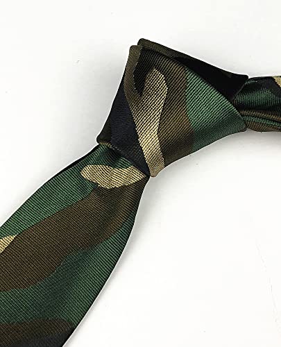 Elfeves Men Black Army Camouflage Ties Novelty 3D Print Neckwear Camo Pattern Holiday Necktie Designer Best Gifts For Friends #TOP2