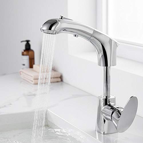 Mitigeur lavabo jet extractible pour laver les cheveux et nettoyer la vasque