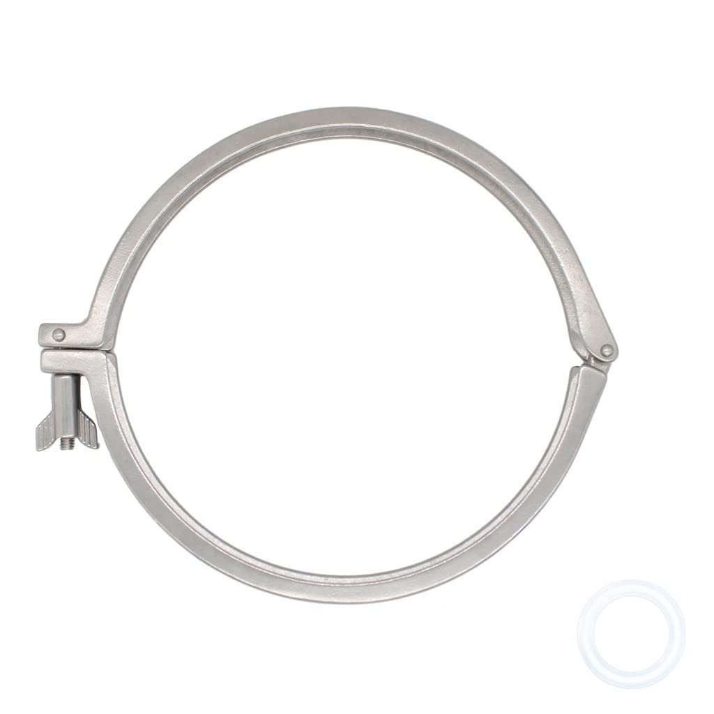 Zaciski sanitarne 304SS Tri Clamp z pojedynczym sworzniem i uszczelką silikonową do użytku domowego i przetwórstwa spożywczego(167mm)