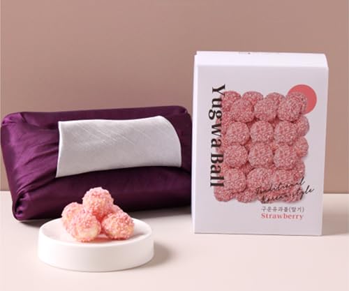 SANDEULHAE Premium Rice Cookie | Koreanische Reissnacks | Glutenfreie Snacks | Vegane Leckereien | Traditionelle Süßigkeiten | Geschenkideen | Ölfrei (Gebackner Reiscracker Erdbeere 1er)
