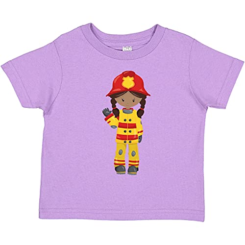 inktastic African American Girl, Girl Fireman, Firefighter Toddler T-Shirt