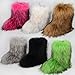 WOVOIE Fur Boots for Women Winter Fluffy Furry Boots Mid-Calf Snow Boots with Anti-Slip Warm Lining for Y2K Streetwear(brown, US, Adult, Women, 8.5, Numeric, US Footwear Size System, Medium)