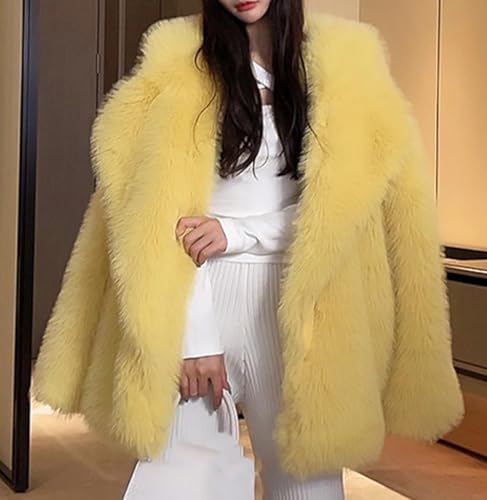 Fluffy Faux Fur Parka Outwear Overcoat,Puffy Long Coat Jackets Sweater with Sleeves4