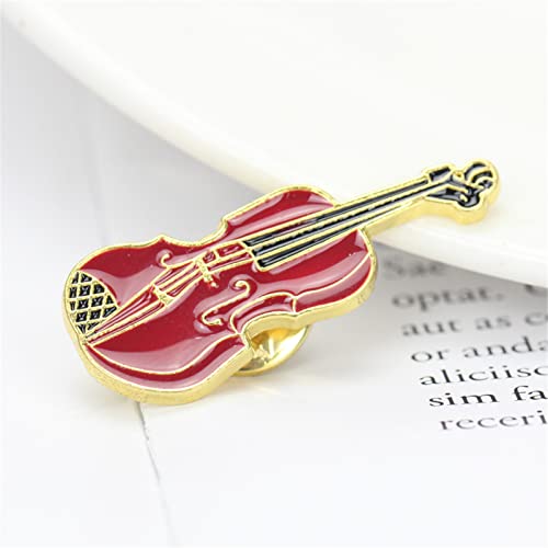Image of 4 PCS Cute Enamel Badges Set - Piano Guitar Brooch Pins For Teachers, Jackets, Backpack, Shirt, Lapel Button Pins