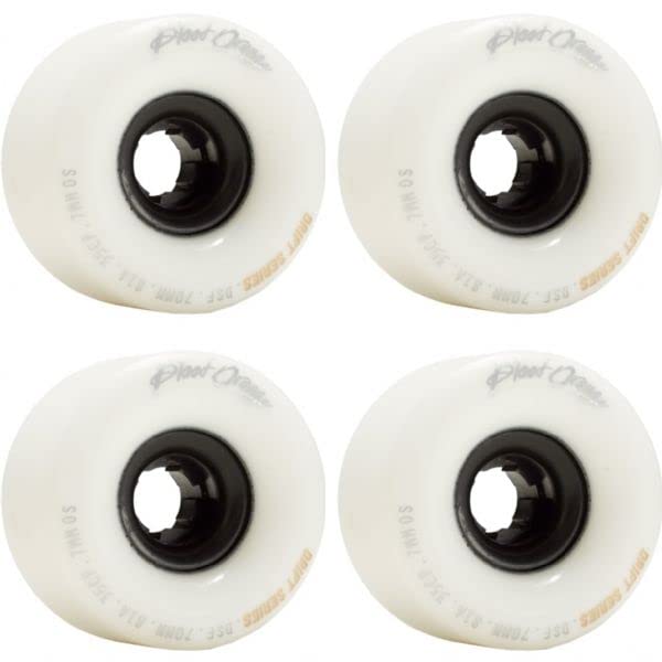 Blood Orange Drift White Skateboard Wheels - 70mm 81a (Set of 4)