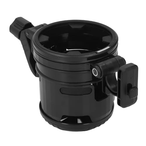 3 in 1 Stroller Cup Holder, 360 Degree Adjustable Folding Double Bottle Holder, ABS Silicone Universal Cup Holder with Hook for Bike Treadmill Motorcycle Children's Stroller