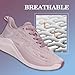 Hawkwell Women's Cloud Zero Active Nursing Shoes Cushion Breathable Tennis Walking Gym Medical Work Sneakers,Knit Rose,7 M US