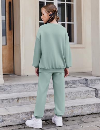 Arshiner Girls Clothes 2 Piece Fashion Fall Outfits Oversize Pullover Sweatshirt and Sweatpant Sweatsuit Sets with Pockets4